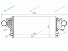 ST-A0995002600 Радиатор интеркулера MERCEDES ML W166GL X166 11- 3.5 CDI
