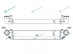 ST-A2035000000 Радиатор интеркулера MERCEDES W203 00-06