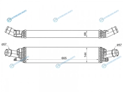 ST-8K0145805G Радиатор интеркулера AUDI A4 07-A5 07-A6 11-Q5 08-