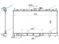 MC0004 Радиатор MITSUBISHI GALANT 03-12