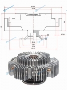 T-163F Вискомуфта TOYOTA HILUX 15- 2TR