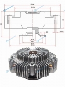 T-153F Вискомуфта TOYOTA DYNAHIACEHILUXLAND CRUISER PRADO 3RZ-F 95-