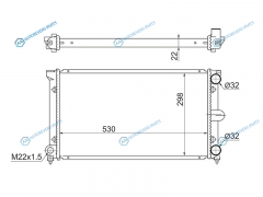 SG-VW0001 Радиатор VW PASSAT B3 1.61.8 88-93