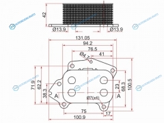 ST-1103.K2 Радиатор масляный CITROEN C1 05-C2 02-C3 02-PEUGEOT 1007 05-207 06-SUZUKI LIANA 01-VOLVO C30 0
