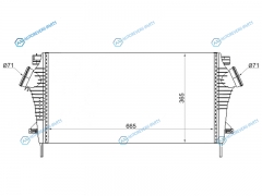 ST-1302647 Радиатор интеркулера OPEL INSIGNIA 08-
