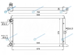 SG-FD0015 Радиатор FORD GALAXY II 00-VW SHARAN 00-03