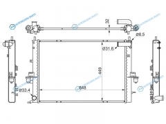 RO0001 Радиатор ROVER 75 98-