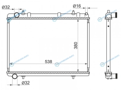 PG0001-3 Радиатор CITROEN C4 PICASSO PEUGEOT 307 06-