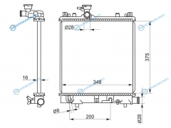 SK0003-2 Радиатор NISSAN ROOX 2008-SUZUKI WAGON R 08-