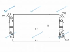 CA0004 Радиатор CADILLAC ESCALADE 15-CHEVROLET TAHOE 15-GMC YUKON 15-
