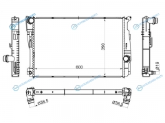 BW0014 Радиатор BMW X3 F25 10-X4 F26 14-