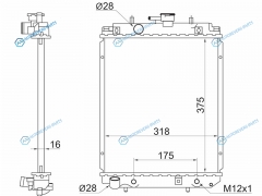 TY00012-1 Радиатор TOYOTA DUETDAIHATSU STORIASIRION 98-04