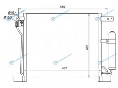 ST-DTW5-394-A0 Радиатор кондиционера NISSAN JUKE 1.6T 10-
