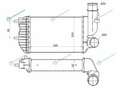 ST-1307012080 Радиатор интеркулера CITROEN JUMPERFIAT DUCATOPEUGEOT BOXER 94-06