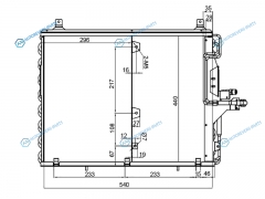ST-MD55-394-0 Радиатор кондиционера MERCEDES E-CLASS W124 85-95