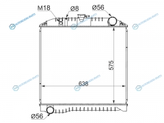 HI0009-2 Радиатор HINO RANGER 10-