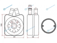 ST-078117021A Радиатор масляный AUDI A4 94-00A6 94-05SKODA OCTAVIA 96-10VOLKSWAGEN PASSAT 96-00