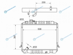 TY0060-3 Радиатор TOYOTA HIACE TRUCK LH89 2L 89-95 ( спробкой)