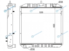 TY0073 Радиатор TOYOTA DYNATOYOACE (BU678) 11B13B14B 84-95