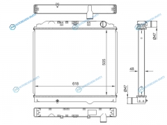 MC0084-7 Радиатор MITSUBISHI FUSO FK71 6M604M50T 04-