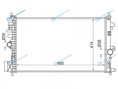 OP0001-08-1 Радиатор OPEL INSIGNIA 1.61.8 (бензин) 08-