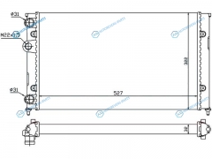 SG-VW0005 Радиатор VW GOLF III 1.6 91-97