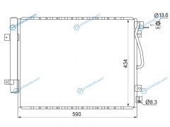 ST-KA55-394-A0 Радиатор кондиционера KIA SORENTO 2.5D3.3 06-09