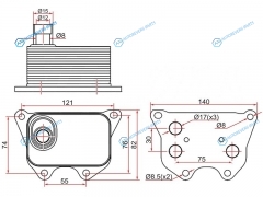 ST-06J117021D Радиатор масляный AUDI A3 03-A4 07-A5 07-A6 11-Q3 11-Q5 08-SKODA OCTAVIA 04-VOLKSWAGEN AMAROK