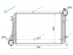 ST-1K0145803Q Радиатор интеркулера VW PASSAT 1.9TD 05-10