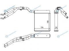 ST-FD50-395-0 Радиатор отопителя салона FORD MONDEO 07-GALAXY 06-