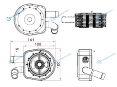 ST-LF6W14700A Радиатор масляный MAZDA 3 09-MAZDA 5 10-CX-7 09-