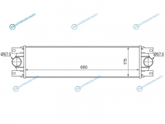 ST-77010-43695 Радиатор интеркулера RENAULT MASTER 97-10OPEL MOVANO 98-10NISSAN INTERSTAR 97-10