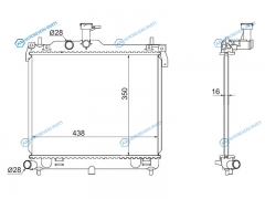 SG-HY0003-I10MT Радиатор HYUNDAI i10 1.1 2009-