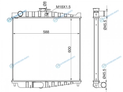 NS00015 Радиатор NISSAN UD CONDOR 99- MD92 MK260