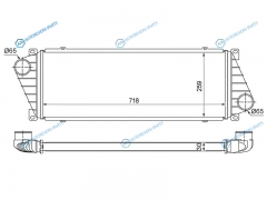 ST-A9015010701 Радиатор интеркулера MERCEDES SPRINTER 95-00