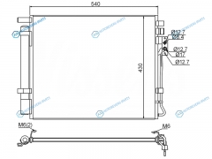 ST-KA56-394-A0 Радиатор кондиционера KIA SORENTO 2.0D2.2D 09-