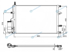 ST-VL10-394-0 Радиатор кондиционера VOLVO S60S80XC70 98-05