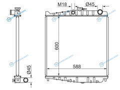 NS0018 Радиатор NISSAN UD CONDOR MK211 1999- FE6E