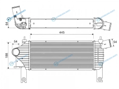 ST-14461-EB360 Радиатор интеркулера NISSAN NAVARA 04-PATHFINDER 05-