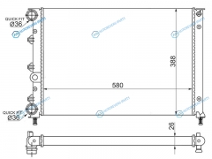 AR0001 Радиатор ALFA ROMEO 147 1.62.0 01-
