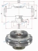 ST-ME075013 Вискомуфта MITSUBISHI FUSO 6D17 94-