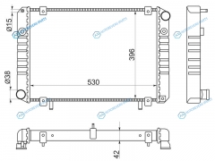 SG-GZ0002 Радиатор GAZELLE 3302 99-