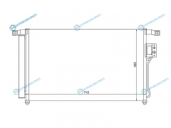 ST-HY06-394-A0 Радиатор кондиционера HYUNDAI SANTA FE 06-