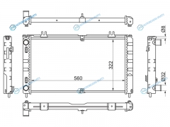 SG-LD0002-1-R Радиатор LADA PRIORA 07- (Panasonic) с кондиционером