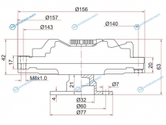 ST-21082-51N10 Вискомуфта NISSAN PATROL  SAFARI TD42T