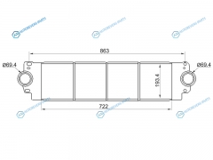 ST-7H0145804A Радиатор интеркулера VW TRANSPORTER T5MULTIVAN 03-