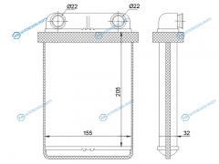 ST-CH09-395-A0 Радиатор отопителя салона OPEL ASTRA J 09-ZAFIRA C 11-