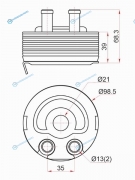 ST-21305-5M301 Радиатор масляный NISSAN ALMERA 00-04PRIMERA 02-07X-TRAIL 00-07