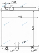 TY0063-2 Радиатор TOYOTA DYNATOYOACE 5L 01-