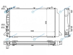 SG-AD0001 Радиатор AUDI 8090 1.61.9TD2.0 91-96